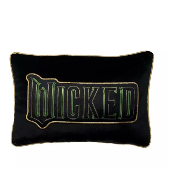 Wicked Pillow Wicked Musical Logo Decorative Throw Pillow Wicked Movie Decor NWT - Picture 7 of 8